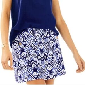 Lilly Pulitzer Blue and White Patterned Skort
